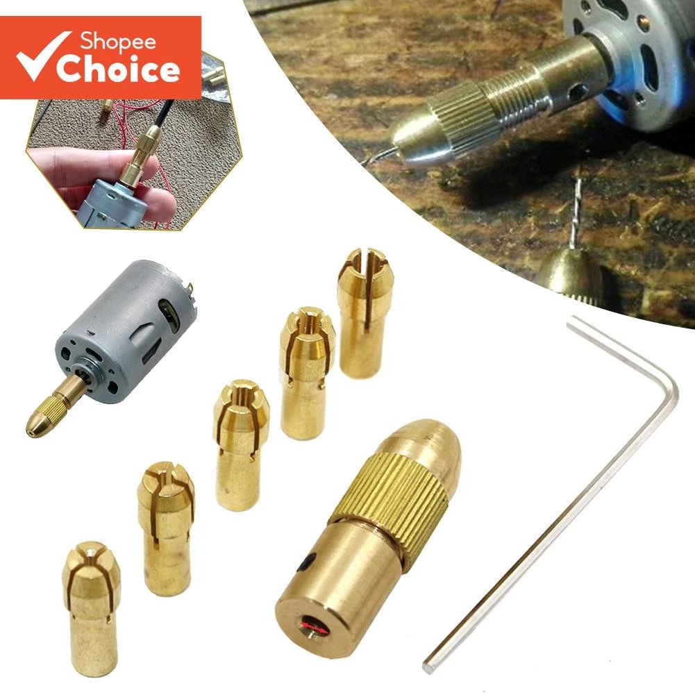 ชุดหนึ่ง 7 ชิ้น Micro เจาะ Bit Collet ชุด, 2.35 มม./3.17 มม.เจาะขนาดเล็ก Chuck สําหรับเครื่องมือโรตารี่และเจาะมือ