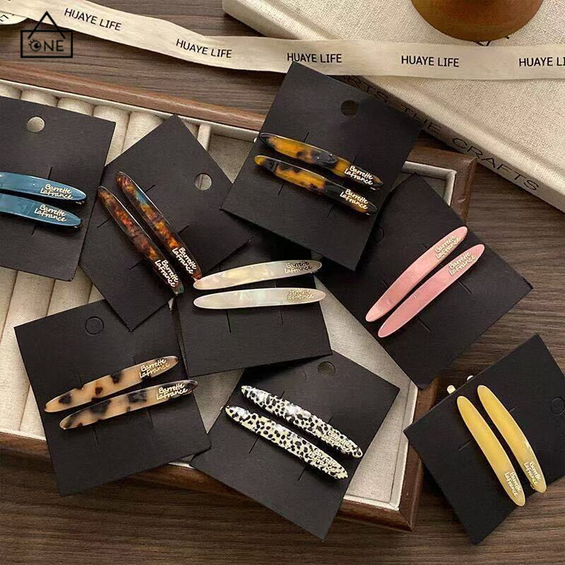 COD❤️กิ๊บติดผมอะคริลิคเรียบง่ายสไตล์เกาหลีคลิปด้านข้างหน้าม้าแฟชั่นเครื่องประดับผมผู้หญิง-a.one