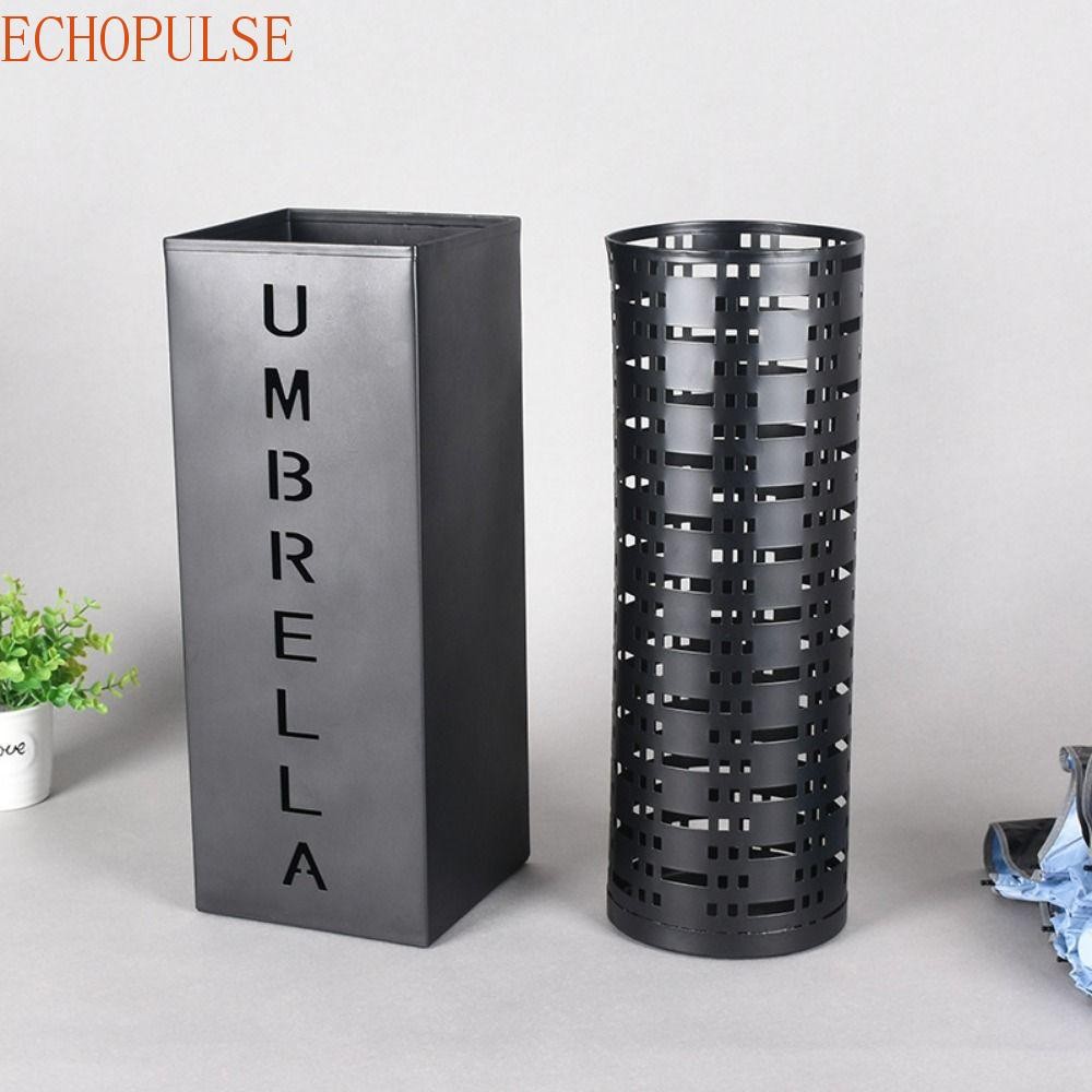 ที่วางขาตั้งร่ม ECHOPULSE, Creative Sturdy ร่ม Stand Rack, ทนทานแนวตั้งสีดํา/สีขาวในครัวเรือนร่มคอนเทนเนอร์ในร่ม