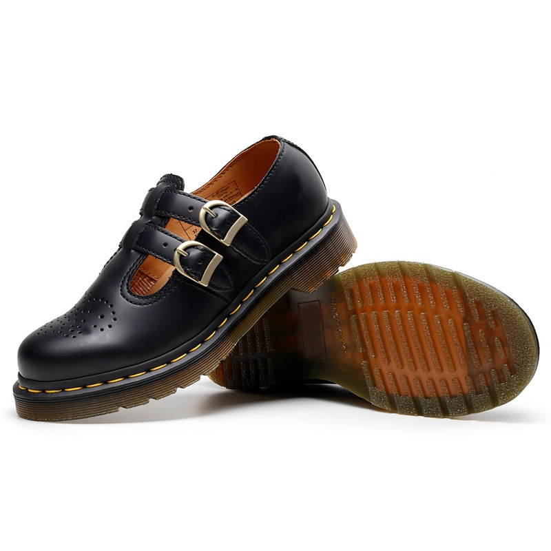 Dr Martens Air Wair 8065 Martin Boots หนังแท้ T ประเภทรองเท้า Mary Jane ขนาด 34-43 XQNY