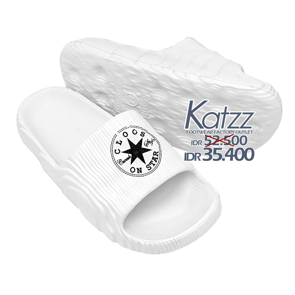Katzz - รองเท้าแตะ Slop สําหรับเด็ก Size 30 - 35 / รองเท้าแตะลําลองล่าสุดแบบสวมรุ่น / รองเท้าแตะเหมา
