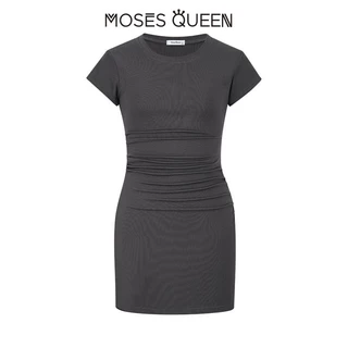 MOSESQUEEN แฟชั่นสาวร้อนเซ็กซี่ชุดสลิม 2025 ฤดูร้อนใหม่กระโปรงสะโพกต่อต้านริ้วรอยกระชับสัดส่วน #63080