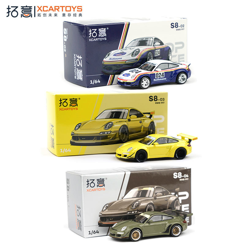 【พร้อมส่ง】pop race rx7、poprace 1/64 โมเดลรถอัลลอย