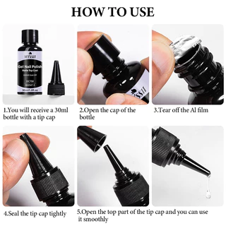 MTSSII 30ml ฐานเจล Top Coat Function เจลโปแลนด์ Soak Off UV Vernis กึ่งถาวรเล็บเล็บเจลเคลือบเงาเล็บ Art