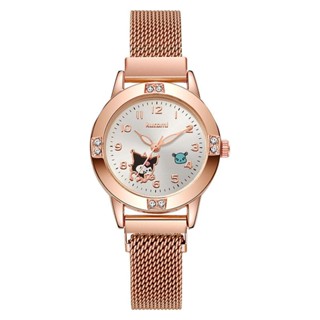 Delicate women Milan quartz watch with magnetic holder set d…
