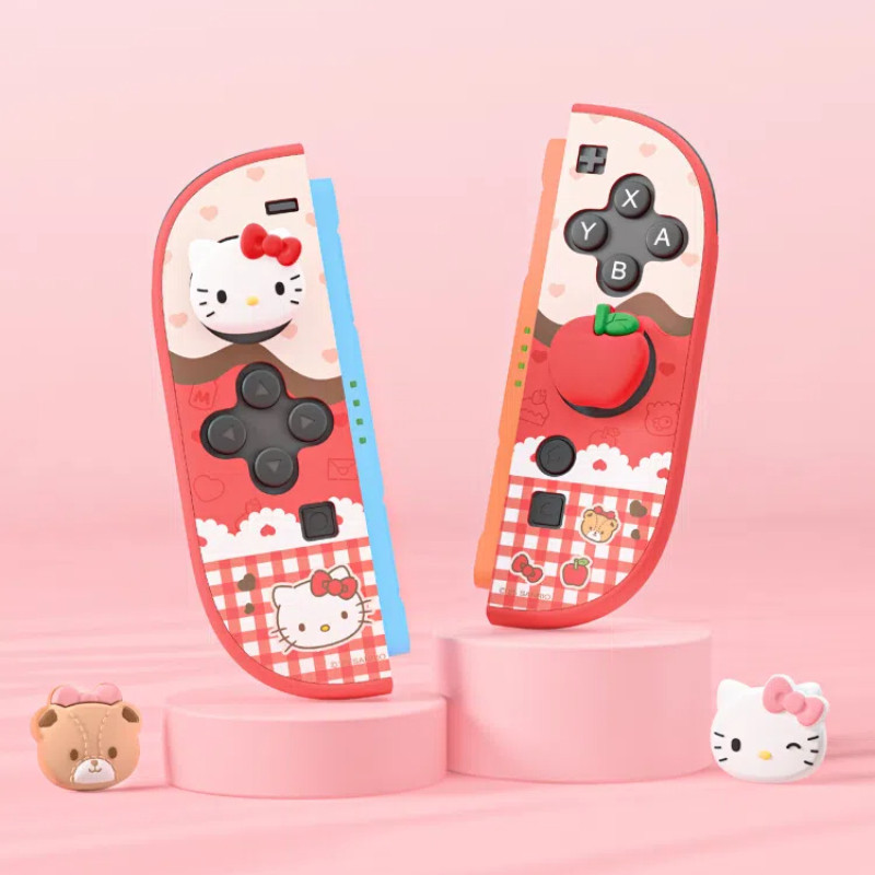 Geekshare Sanrio Collaboration HelloKitty Kuromi Silicone Thumb Grip Caps สําหรับ Nintendo Switch2 (2025)