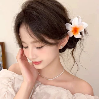 Aurora🛒พร้อมส่ง🚚 (รูปถ่ายจากงานจริง) กิ๊บติดผม ลายดอกไม้ สไตล์ฮาวาย สีสดใสมาก