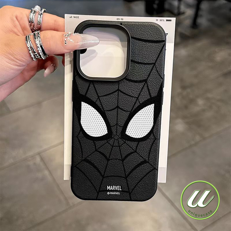 หนังหรูหราการ์ตูนนุ่มเย็นสไปเดอร์แมนเคส IPhone 7Plus XS Max 8Plus 14 11 15 12 13 16 Pro Max 8 7 16 14 15 Plus X 12Pro XR