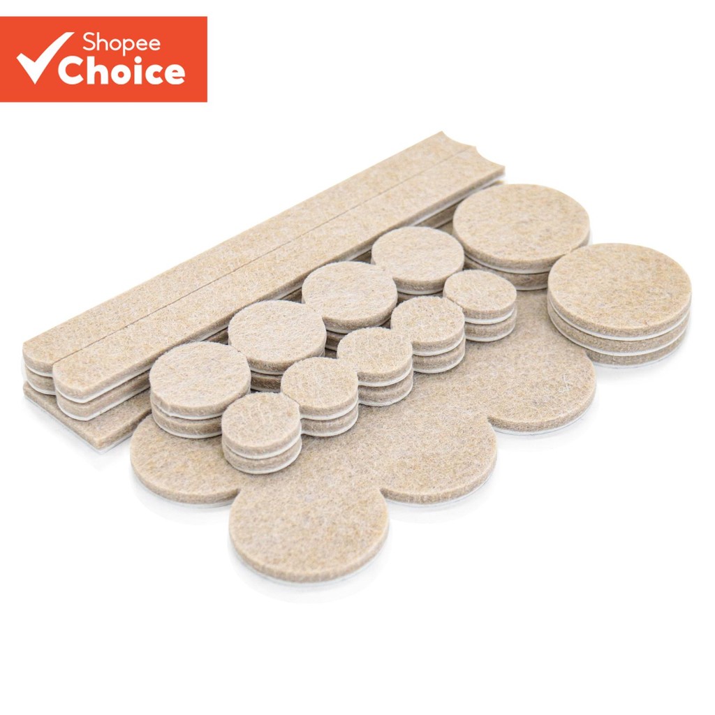 One Pack 36 ชิ้น Felt เฟอร์นิเจอร์แผ่น,หนา 5 มม.Self-Adhesive Floor Protectors Anti-Scratch เงียบแผ่นกันลื่นสําหรับขาเก้าอี้และเฟอร์นิเจอร์