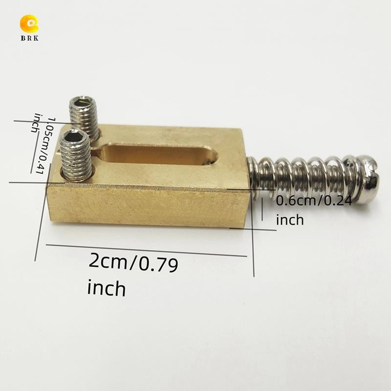 กีตาร์ไฟฟ้าสะพานอานทองเหลือง 10.5 มม. ชิ้นส่วน Tremolo กีตาร์ไฟฟ้าสะพาน String อานกีตาร์อะไหล่ - รูปที่ 7