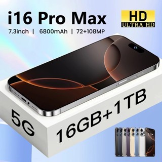 2025 ใหม่ i16 Pro Max 5G 6.8 นิ้ว 16GB+1TB สมาร์ทโฟน Android สองซิม