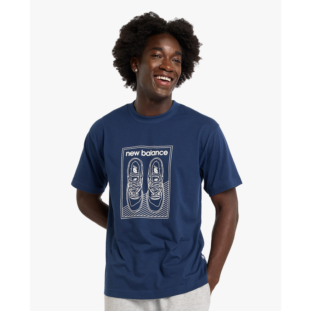 NEW BALANCE - เสื้อยืดคอกลมแขนสั้นผู้ชาย Relaxed 550 MT43566ON-12W
