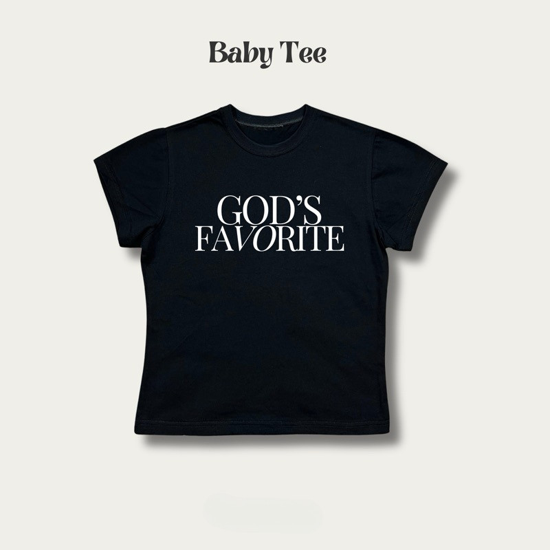| เสื้อทรง BABY TEE GOD'S FAVORITE  AHOkICBKK0