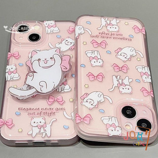 เคสไอโฟน13 แมวน่ารัก สำหรับ IPhone 17 16 11 15 12 13 14 Pro Max 7Plus 8Plus X XR XS Max 7 16 Plus SE ทำนองเพลง TPU เคส