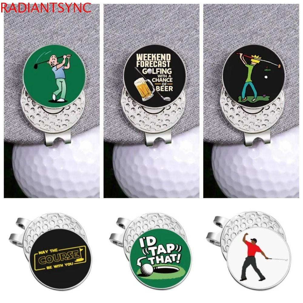 RADIANTSYNC Golf Ball Marker, Magnetic Hat Clips for Golf Hats, Outdoor Sports Metal Position Marker อินเทรนด์ตกแต่ง Golf Cap Clips Jewelry Gift