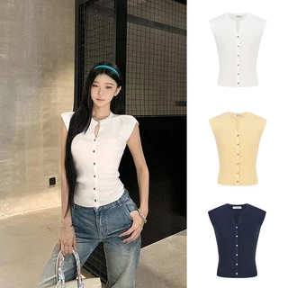 MOSESQUEEN มอสสควีน โดปามีน เสื้อแขนสั้นถักกันหนาว 2025 ฤดูร้อนแฟชั่นผู้หญิงบางด้านบนเซ็กซี่ชุดสาวร้อน #59818