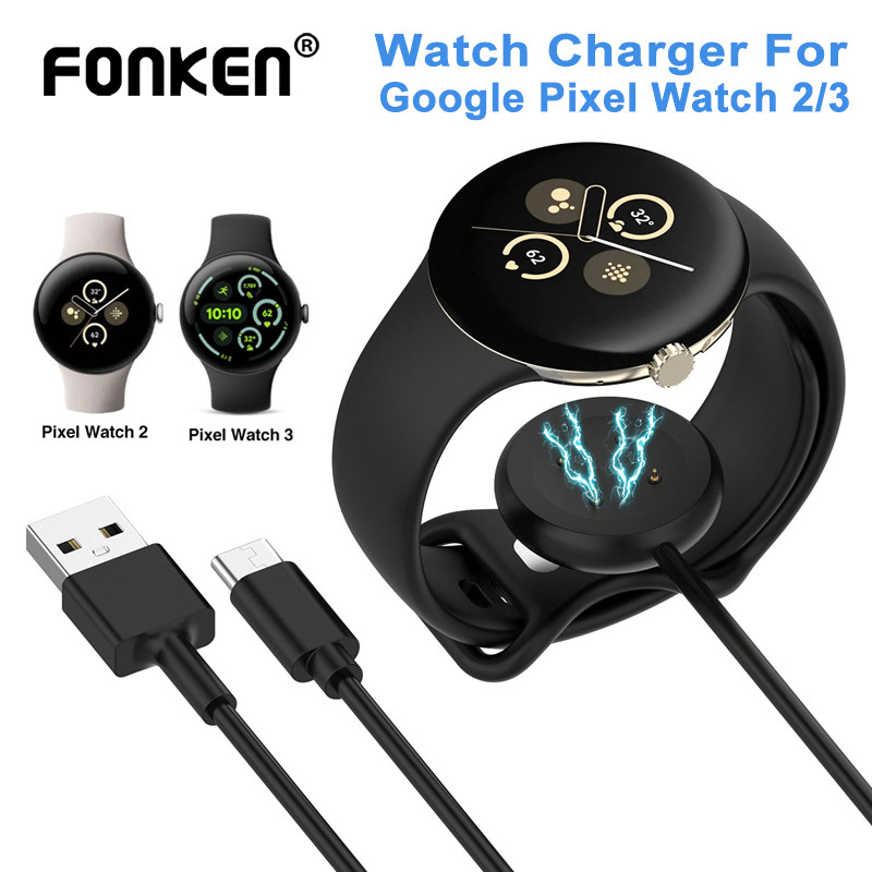 Fonken USB/Type-C สายชาร์จแม่เหล็กสําหรับ Google Pixel Watch 2/3 Charger เปลี่ยนแท่นชาร์จอุปกรณ์เสริม