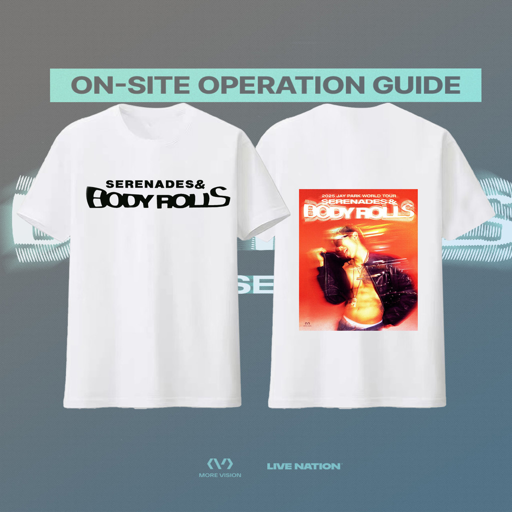2025 JAY PARK"BODY ROLLS"คอนเสิร์ตเสื้อยืด, เสื้อยืดสบาย
