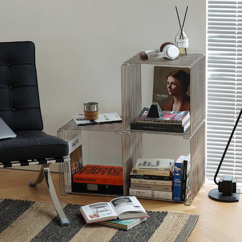 ชั้นวางหนังสือและโต๊ะข้างสไตล์นอร์ดิกมินิมอล - การจัดเก็บอเนกประสงค์สำหรับห้องนั่งเล่นของคุณ - รูปที่ 2