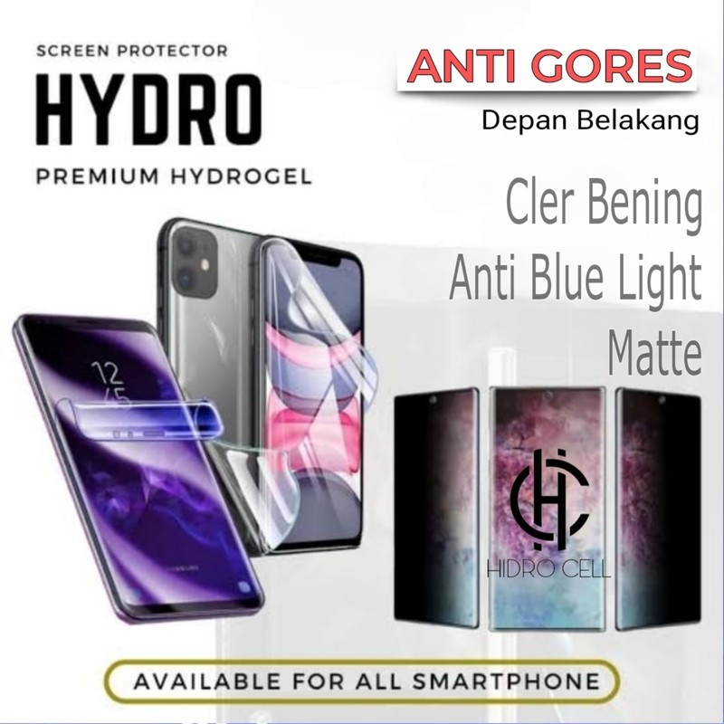 ฟิล์มไฮโดรเจลใสด้านสีฟ้าป้องกันรังสี IPHONE 13 IP 13 PRO 13 PRO MAX IP 14 IP 14 PRO 14 PRO MAX IP 15