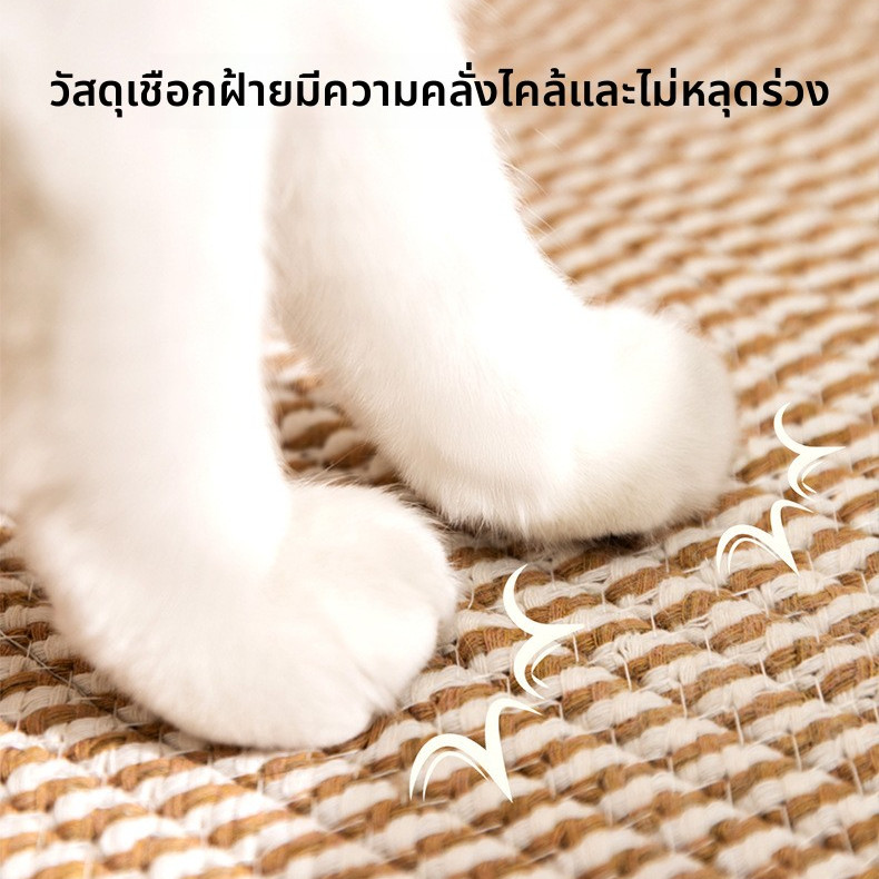 COD เบาะนอนแมว รังแมว ทนทาน ตะกร้าแมวนอน ที่นอนถัก ตะกร้าสานเชือกฝ้าย กรงเล็บเจียร ราคา ถูกที่สุด ดีลบีเคเค แกลเลอรีภาพที่ 3