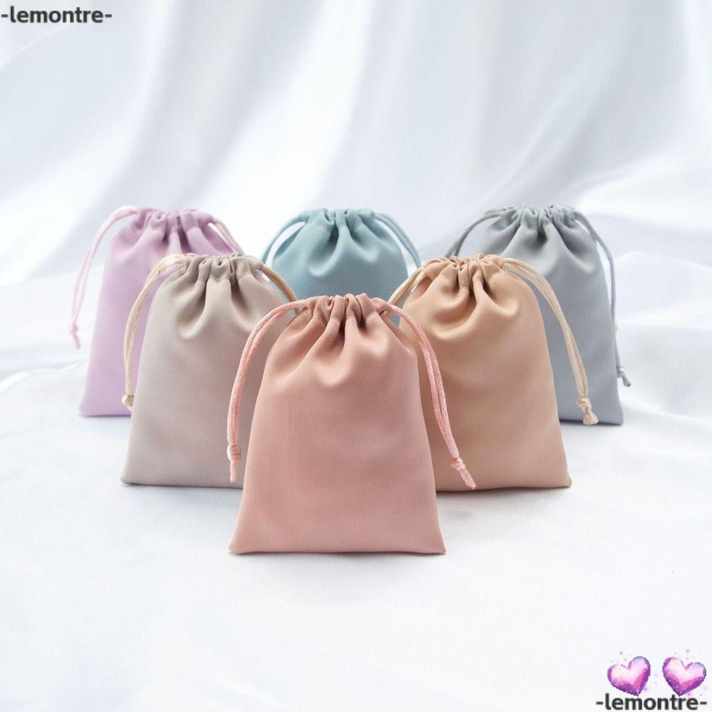 LEMONTRE กระเป๋าหูรูด, กระเป๋ากํามะหยี่เก็บของขนาดเล็กหลากสี, ที่เก็บเครื่องประดับ ถุงของขวัญงานแต่งงาน