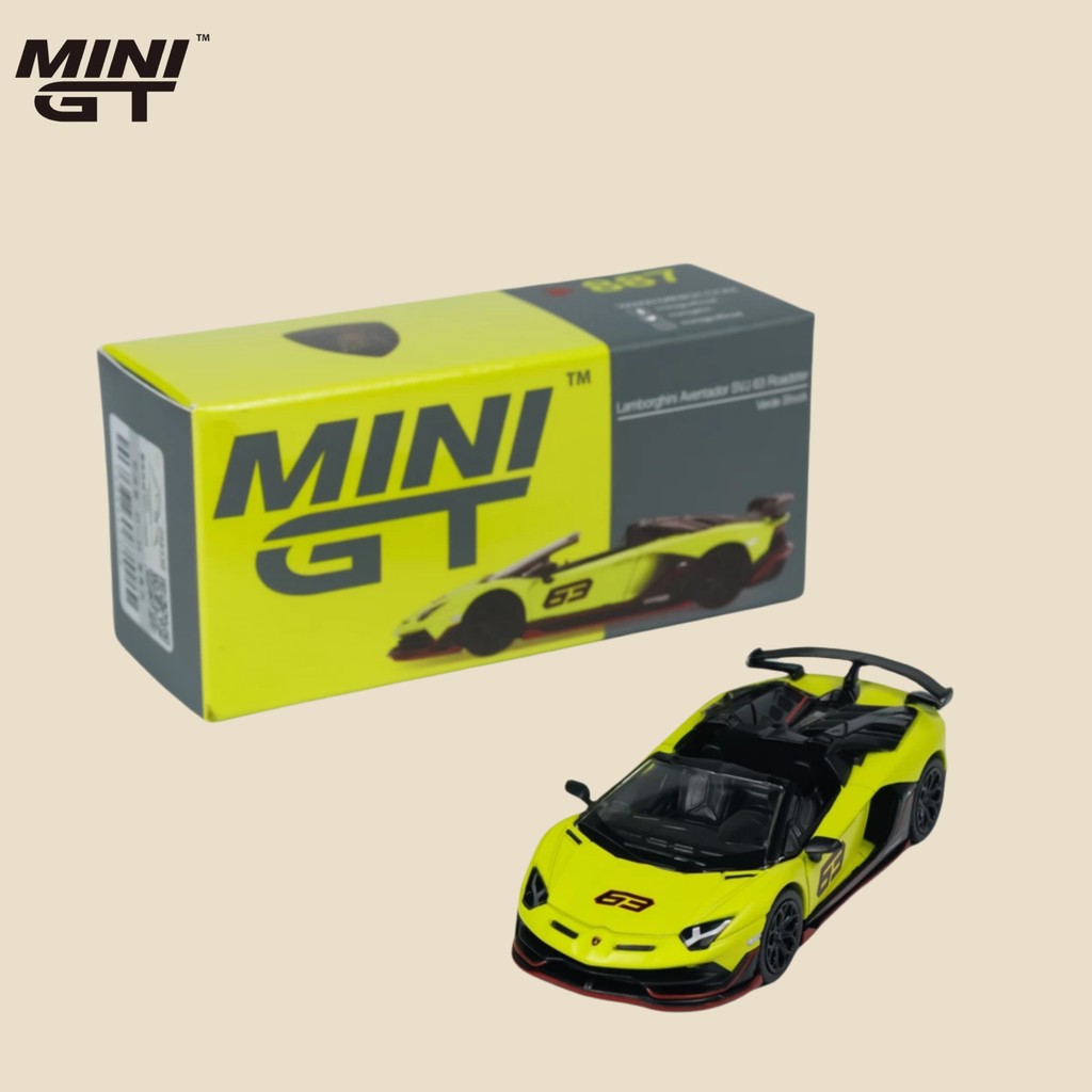 รถโมเดล MINI GT 1:64 Lamborghini Aventador SVJ 63 สำหรับนักสะสม 887