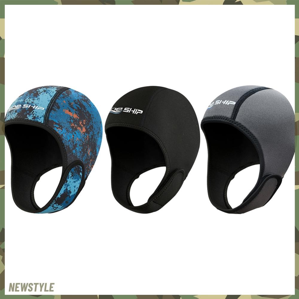 จัดส่งจากกรุงเทพ 2 มม. Neoprene Dive Hood Scuba Diving Hood Quick Dry Wetsuit Hood หมวกว่ายน้ํายืดได้ Surfing Head Cover สําหรับดําน้ําดูปะการัง Sail [newstyle.th]