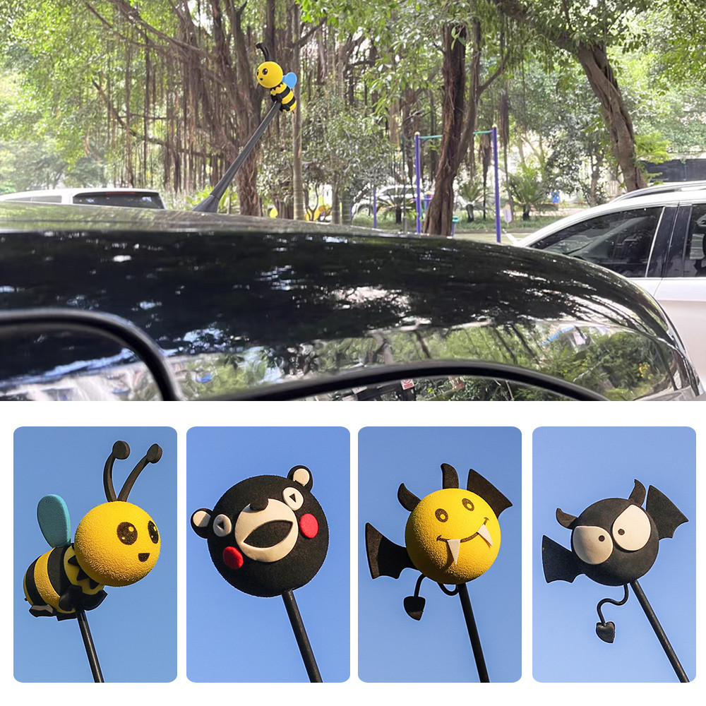 เสาอากาศตกแต่งบอลตกแต่งภายนอกสากลน่ารักรถทางอากาศแบบพกพาการ์ตูนสร้างสรรค์ EVA