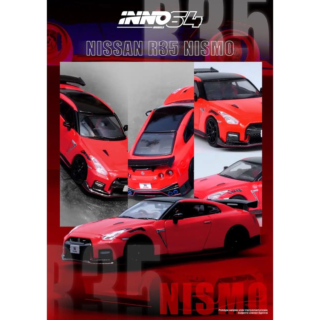 INNO64 1:64 NISSAN GT-R (R35) NISMO Red IN64-R35N-RED Diecast model cars