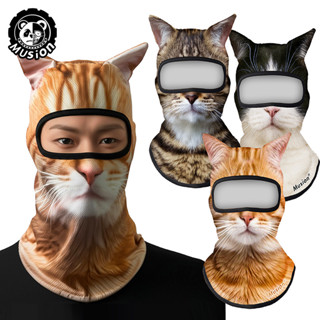 หน้ากากแมวคลุมเต็มหน้า เนื้อนุ่มพิเศษ ✨ หูแมวน่ารัก เหมาะสำห…