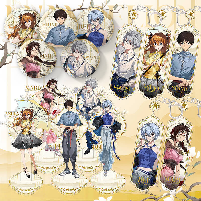 Eva นีออน genesis evangelion อะนิเมะเกม Merch Badge Standees Ayanami Rei Asuka Ikari Shinji จี้ Key Chain