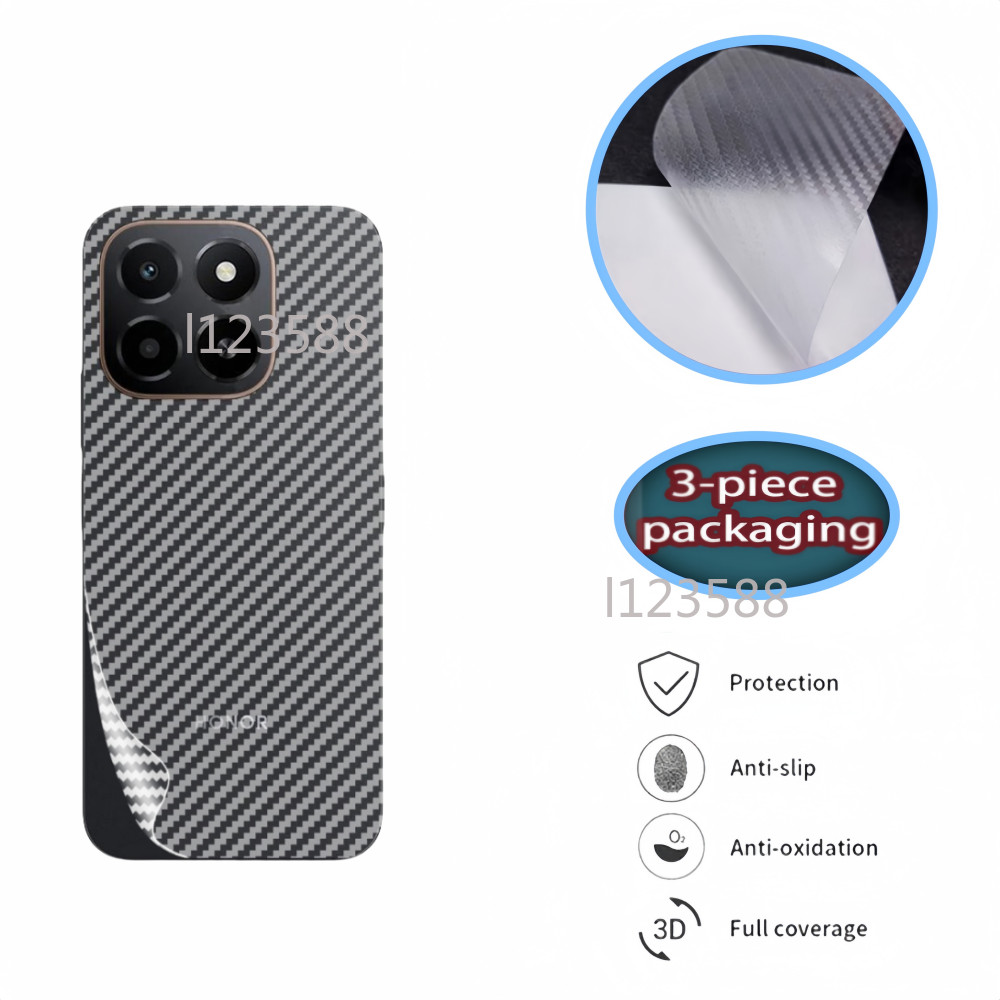 สําหรับ Honor X6C 4G 2025 ปกหลังฟิล์มนุ่มสําหรับ HonorX6c X6 C X6C 4G คาร์บอนไฟเบอร์ Matte กลับฟิล์ม