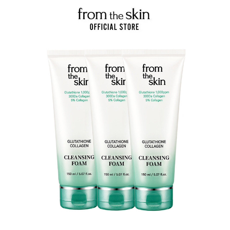 [OFFICIAL STORE] จากผิว GLUTATHIONE COLLAGEN CLEANSING FOAM 150ml(3pcs)