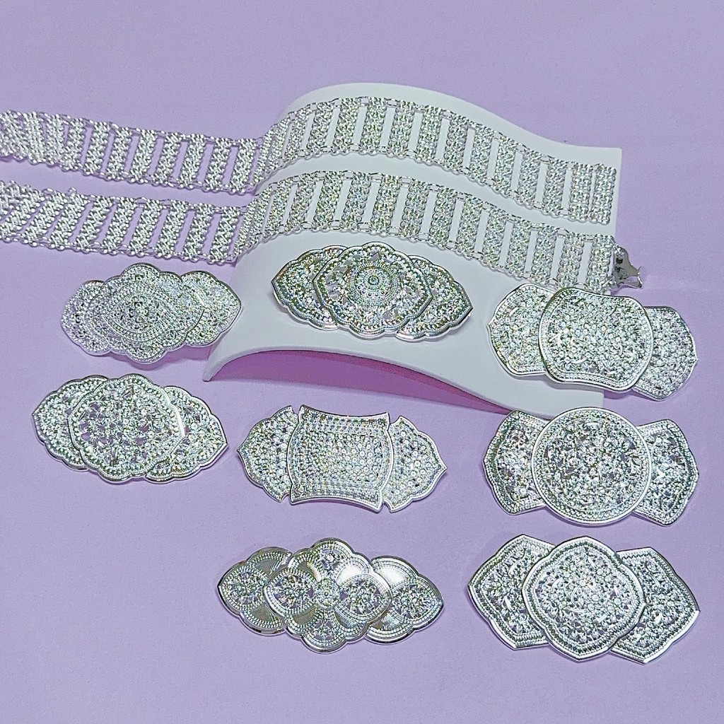 Vintage Jewelryเข็มขัดใส่กับชุดไทย เข็มขัดสีดำสีทอง เอว 39นิ้ว - รูปที่ 6