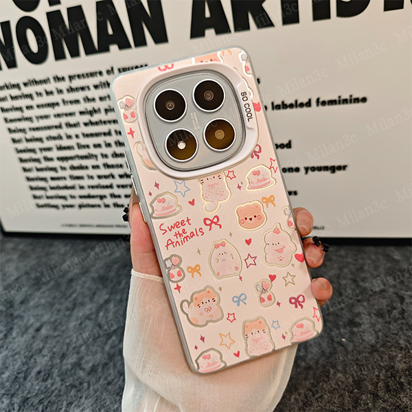 เคส Redmi Note 14 Pro 5G เคส Redmi Note 14 Pro Plus เคส Redmi Note 14 5G เคสโทรศัพท์ลายเค้กแมวน่ารัก