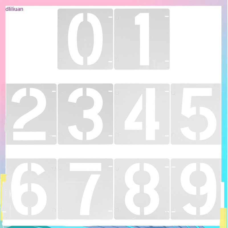 Digital Template ลายฉลุตัวเลขแม่แบบลายฉลุชุดสีเด็ก dliliuan