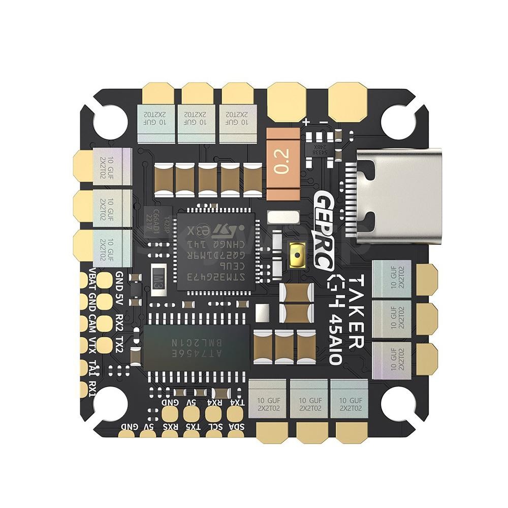9g 25.5x25.5 มม.GEPRC GTAKER G4 45A AIO Flight Controller OSD แบบบูรณาการ 45A 4in1 Brushless ESC 3-6
