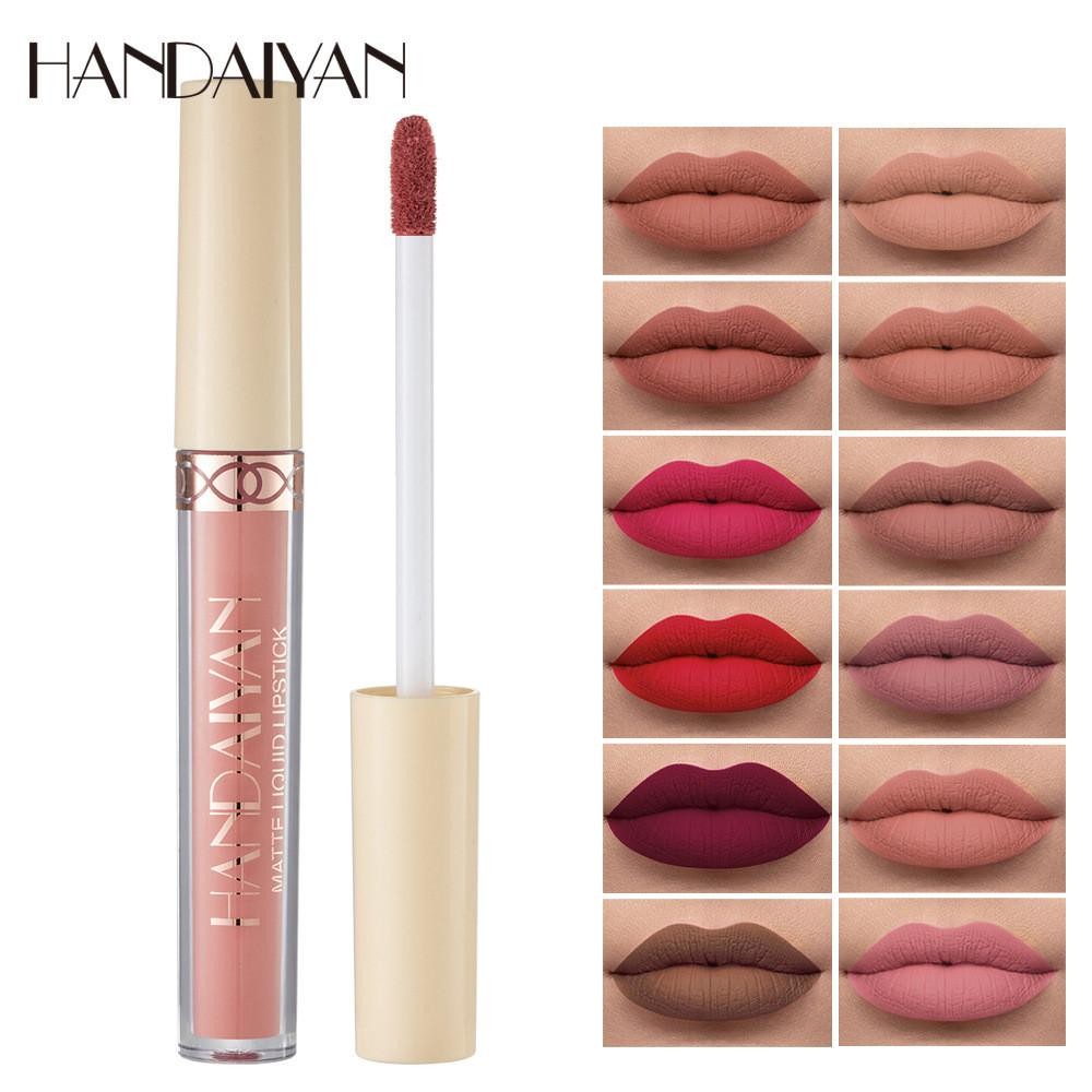Am-azHandaiyan 12 Colours Matte Liquid Lipsticks – กันน้ํา, Non-Stick, Long-Wearing ราคา ถูกที่สุด ดีลบีเคเค แกลเลอรีภาพที่ 3