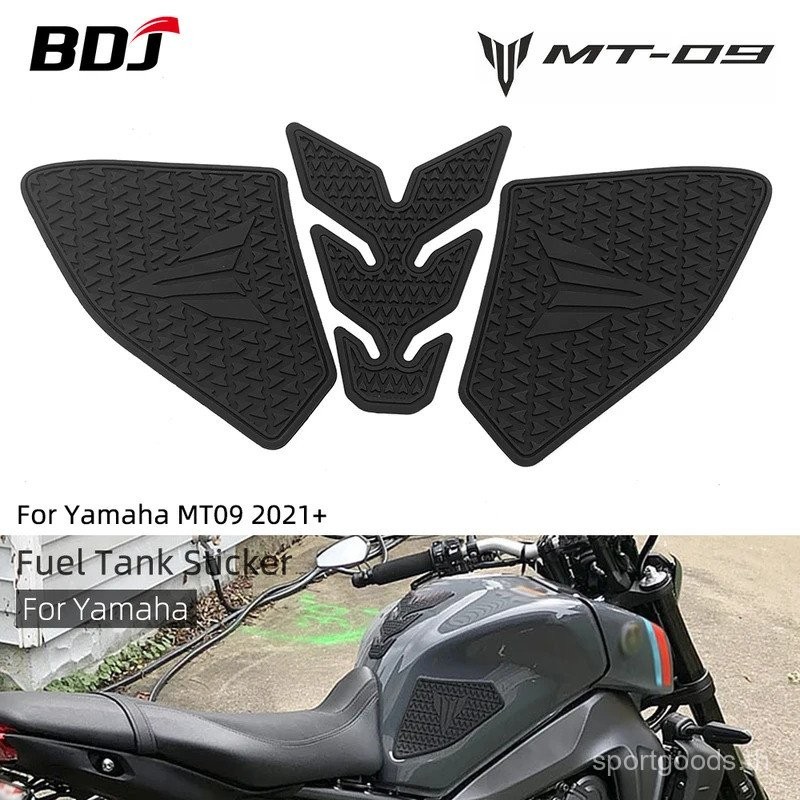 แผ่นรองถังน้ำมันด้านข้าง BDJ MT-09 แผ่นป้องกันสติ๊กเกอร์ ดีคอล ยางกันลื่นสำหรับ Yamaha MT 09 MT09 20