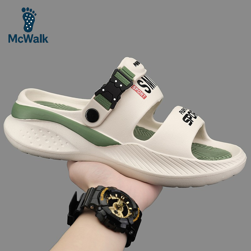 MCWALK รองเท้าแตะแฟชั่น รองเท้าแตะผู้ชาย รองเท้าแตะใส่ในบ้าน รองเท้าพื้นหนา รองเท้าหัวโตผู้ชาย Anti-