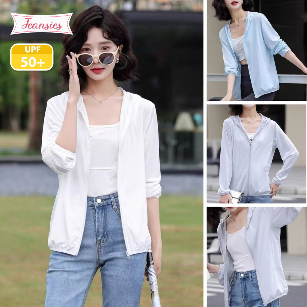 เสื้อคลุมกันยูวี ผู้หญิง ลุคเรียบง่าย กันรังสียูวี เย็นสบาย