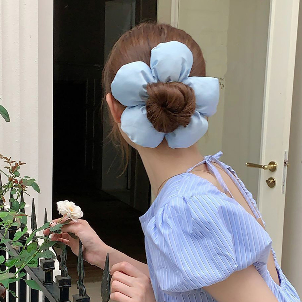 1 ชิ้นฟองน้ําดอกไม้ผม Band A อินเทรนด์เกาหลี Headwear สําหรับสาวน้อยหนาและสายรัดยืดหยุ่น