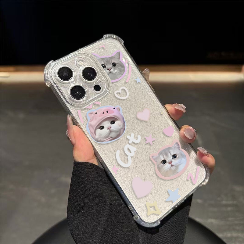 SUN📲ส่งจากไทย📲เคสใสกากเพชร เคสไอโฟน เคสกันกระแทก สําหรับIPHONE 13 16 11 12 13PRO 14 15PRO MAX 7Plus XS/XR XSMa