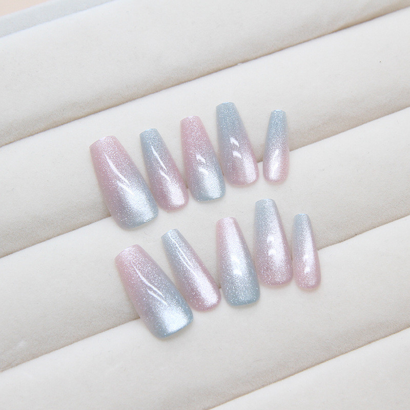 เล็บปลอมชุดไล่โทนสีบัลเล่ต์เล็บปลอม Cat Eye FM029