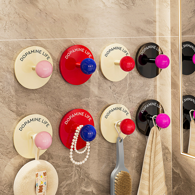 Dopamine Color Ball Hooks ไม้แขวนเสื้อติดผนังห้องน้ํา