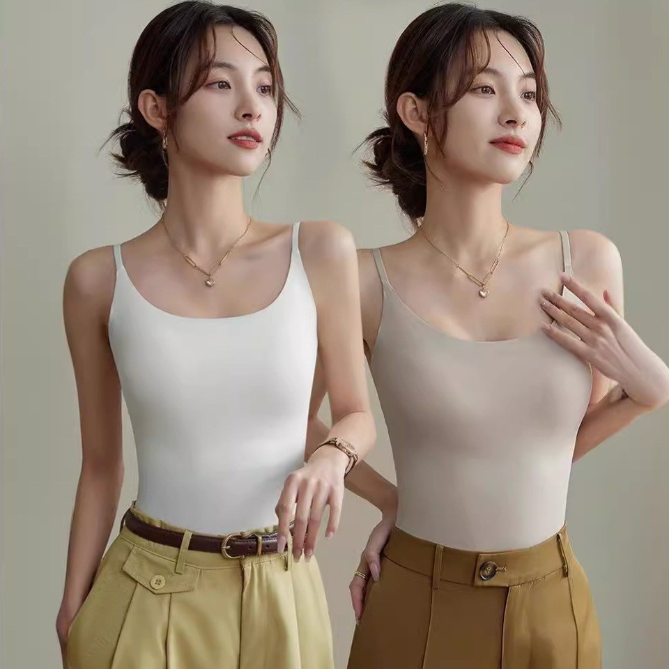 เสื้อกั๊กผู้หญิง ผู้หญิงผิวที่เป็นมิตรไม่มีรอยต่อแบบบูรณาการ Fixed ถ้วย ผอมบางดูสวยกลับ