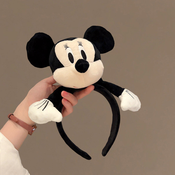 ที่คาดผมขนแกะสั้นการ์ตูนน่ารักมิกกี้ขนาดใหญ่