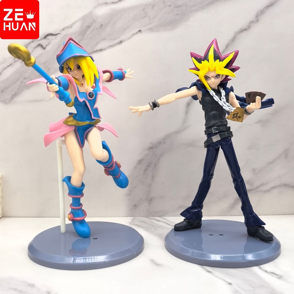 เกมอนิเมะ 21 ซม. Yu-Gi-Oh! Yugi Muto Dark Magician Girl Model Action Figure ของเล่นของขวัญ