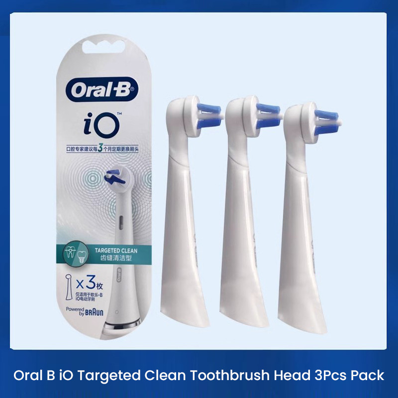 Oral B หัวแปรงทดแทนสําหรับแปรงสีฟันไฟฟ้า IO Targeted Clean หัวแปรงสีฟัน 3 ชิ้น/แพ็ค
